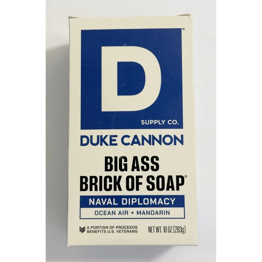 Duke Cannon Big Ass Brick of Soap Mens 10 oz Blue Naval Diplomacy Ocean Mandarin